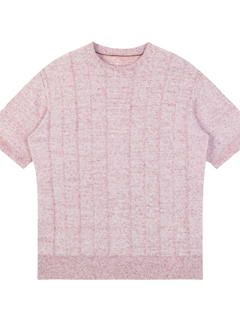 Loro Piana Blush Pink Short-Sleeve Crewneck Sweater